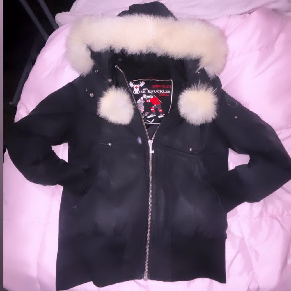 Black Jacket with Fur Trim